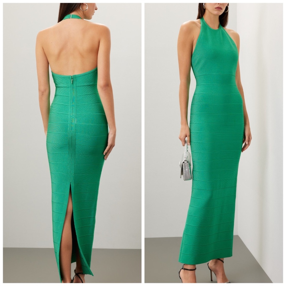 Herve Leger Green Maxi Dress